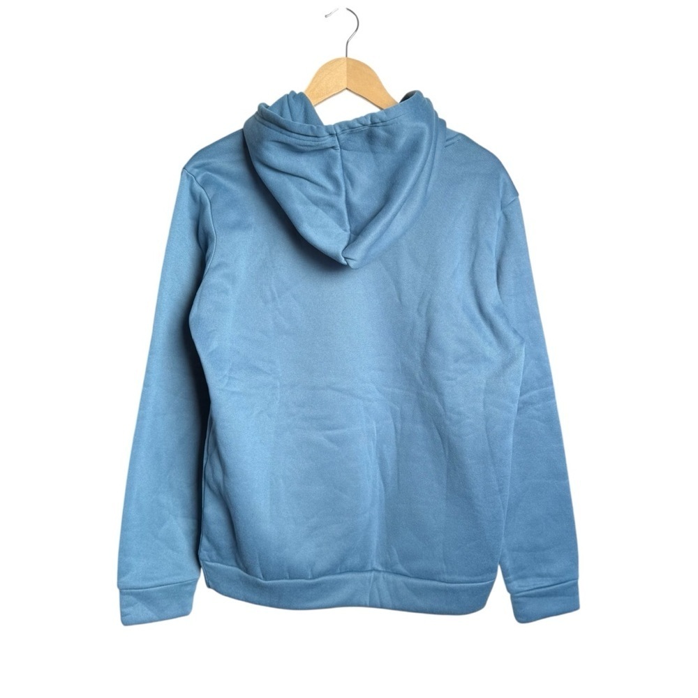 SHEIN Pullover Hoodie Women’s Size Medium Blue NWOT Fleece Lined Heart Motif - Picture 2 of 4